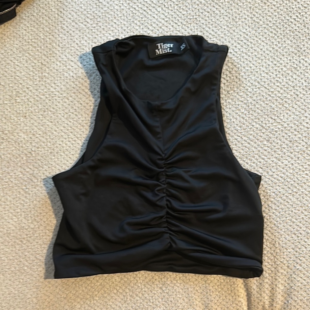 Black Ruched Top - Picture 3 of 5